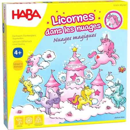 Unicorn Glitterluck - Cloud Stacking - HAB-1304539004 - Haba - Board Games - Le Nuage de Charlotte