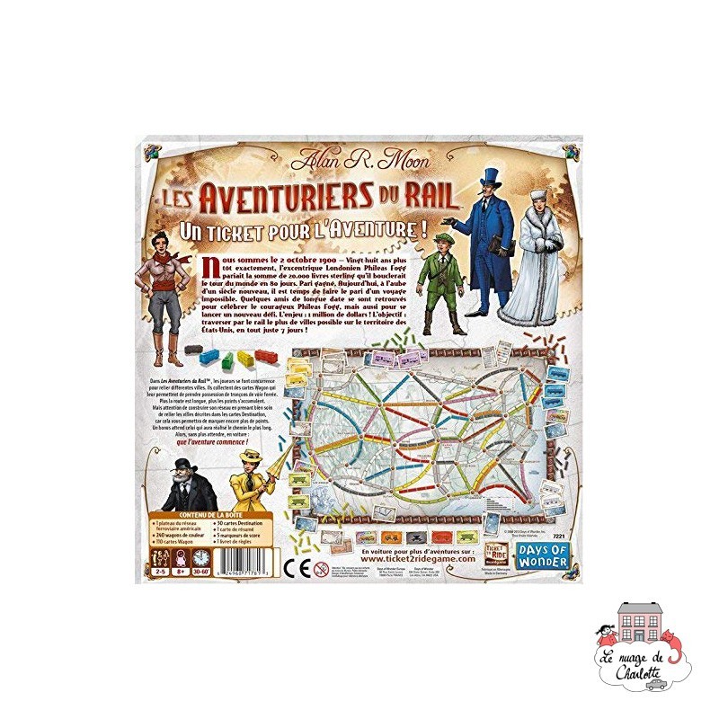 Les Aventuriers du Rail - DOW-7517 - Days of Wonder - Jeux de société - Le Nuage de Charlotte