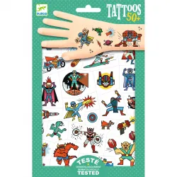 Tattoos Heroes vs villains - DJE-DJ09614 - DJECO - Tatouages éphémères - Le Nuage de Charlotte