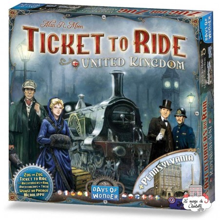 Aventuriers du Rail - Ext. United Kingdom + Pennsylvania - DOW-75151 - Days of Wonder - Board Games - Le Nuage de Charlotte