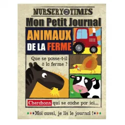 Mon Petit Journal - Animaux de la ferme - CRIN-3760262412313 - Jo and Nic's Crinkly Cloth Books - Jouets d'activité - Le Nuag...