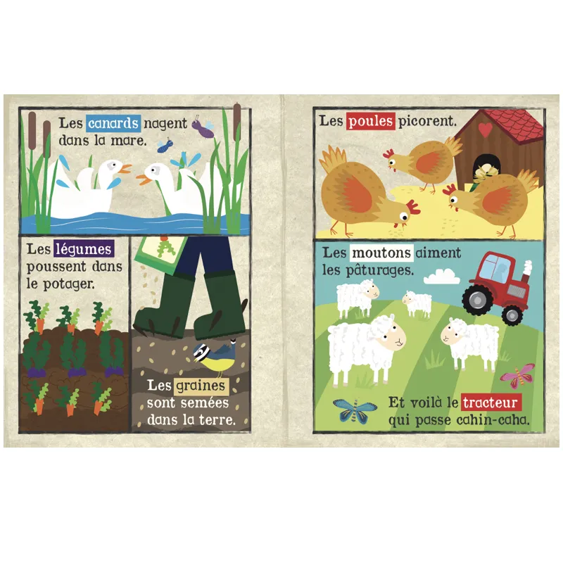 Mon Petit Journal - Animaux de la ferme - CRIN-3760262412313 - Jo and Nic's Crinkly Cloth Books - Jouets d'activité - Le Nuag...