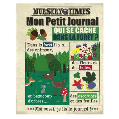 Mon Petit Journal - Qui se cache dans la forêt? - CRIN-3760262412320 - Jo and Nic's Crinkly Cloth Books - Jouets d'activité -...