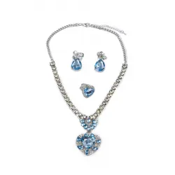 The Marilyn, Blue/Silver, 4 piece Set - GPR-85011 - Great Pretenders - Jewelry - Le Nuage de Charlotte