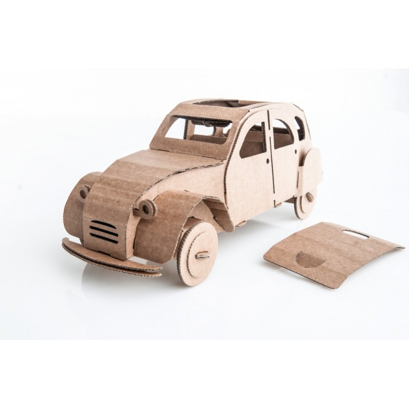 Tin Snail Car (natural) - assembled - - LEO-L22041-B - Leolandia - Maquettes en carton - Le Nuage de Charlotte