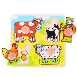 Puzzle en bois - La ferme - BIG-BJ520 - Bigjigs - Puzzles en bois - Le Nuage de Charlotte