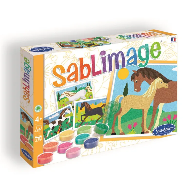 Sablimage Concept'Box - Chevaux - STS-887 - SentoSphère - Tableaux à pailleter - Le Nuage de Charlotte