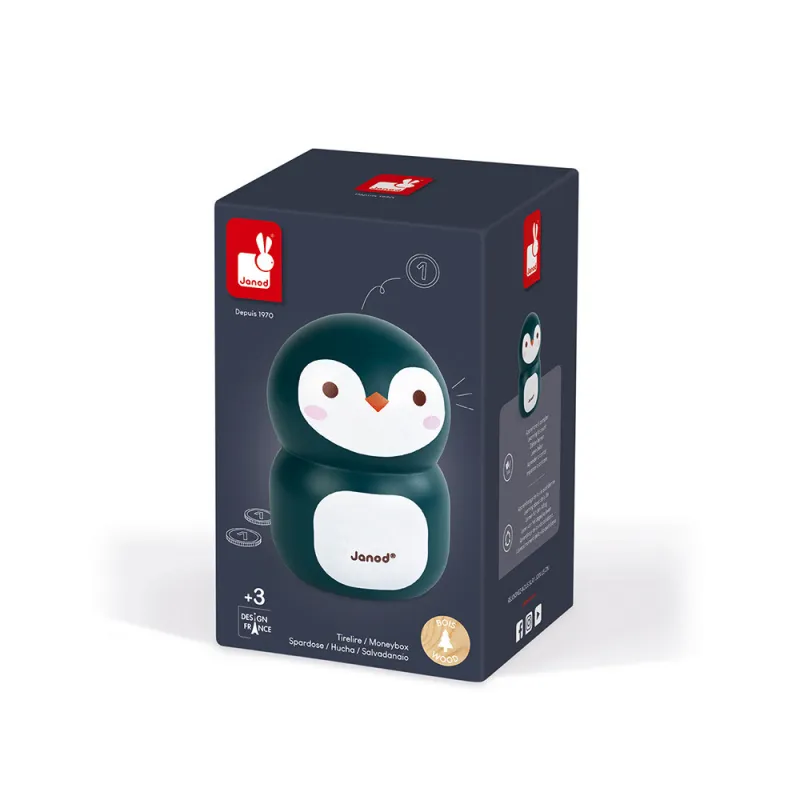 Penguin Moneybox - JAN-J04650 - Janod - Money Box and wallet - Le Nuage de Charlotte