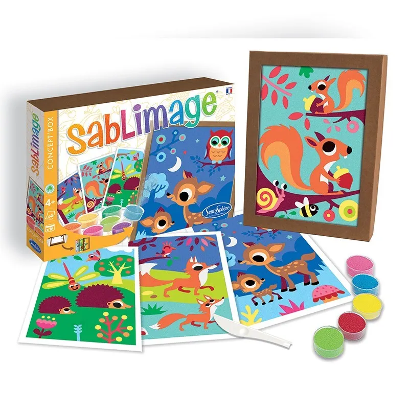 Sablimage Concept'Box - Forest animals - STS-8801 - SentoSphère - Glitter boards - Le Nuage de Charlotte