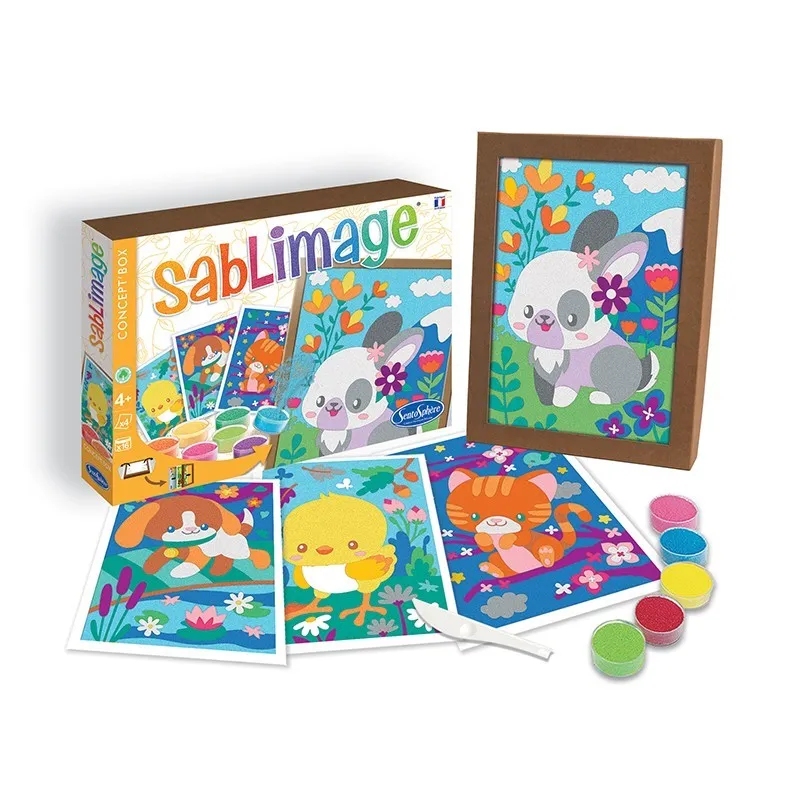 Sablimage Concept'Box - Cuddly animals - STS-885 - SentoSphère - Glitter boards - Le Nuage de Charlotte