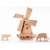 Moulin à vent (naturel) - LEO-L02012-N - Leolandia - Maquettes en carton - Le Nuage de Charlotte