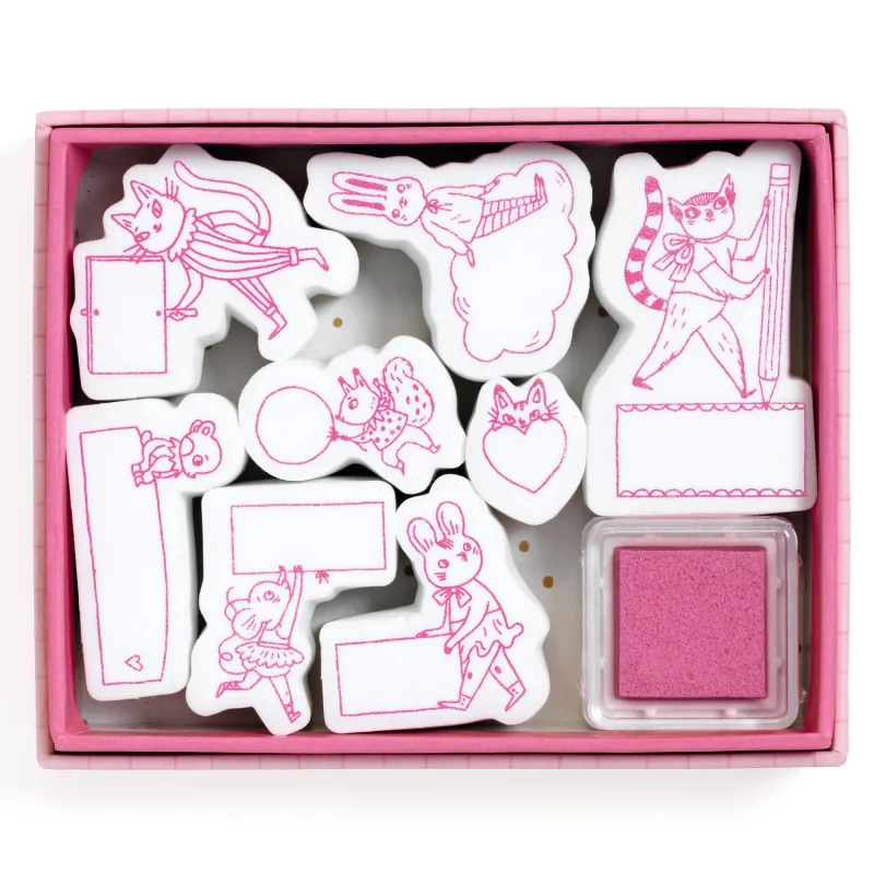 Lucille message stamps - DJE-DD03625 - Djeco - Children's Stamps - Le Nuage de Charlotte