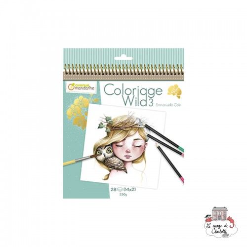 Colouring Book Wild 3 - AVM-GY077 - Avenue Mandarine - Drawings and paintings - Le Nuage de Charlotte