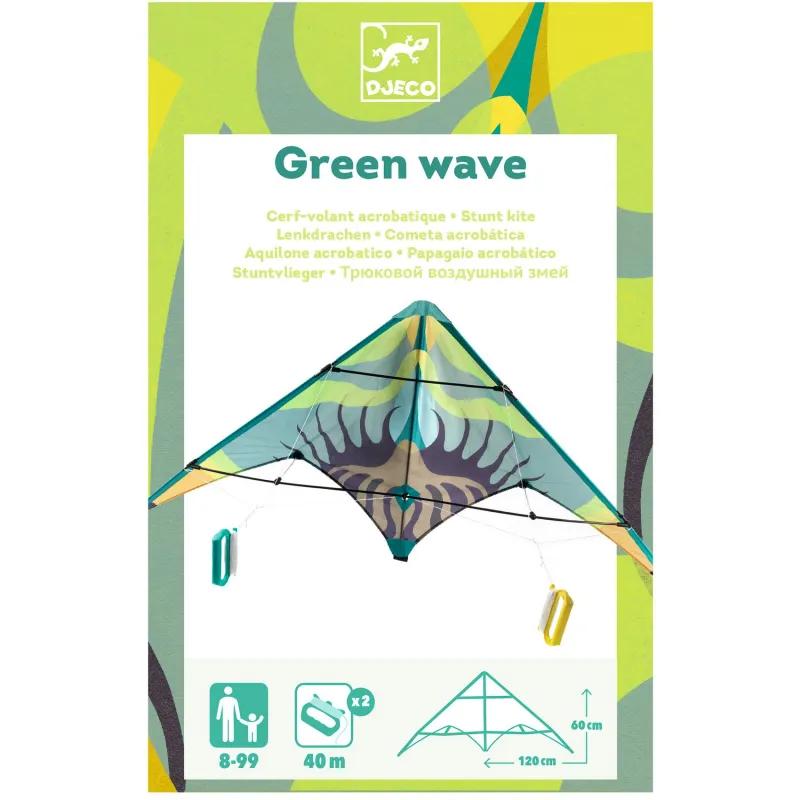 Sunt kite - Green Wave - DJE-DJ02163 - Djeco - Kite - Le Nuage de Charlotte