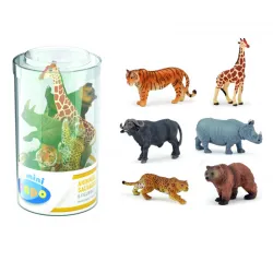 Mini PLUS Animaux sauvages (Tube, 6 figurines) - PAPO-33021 - Papo - Papo - Le Nuage de Charlotte