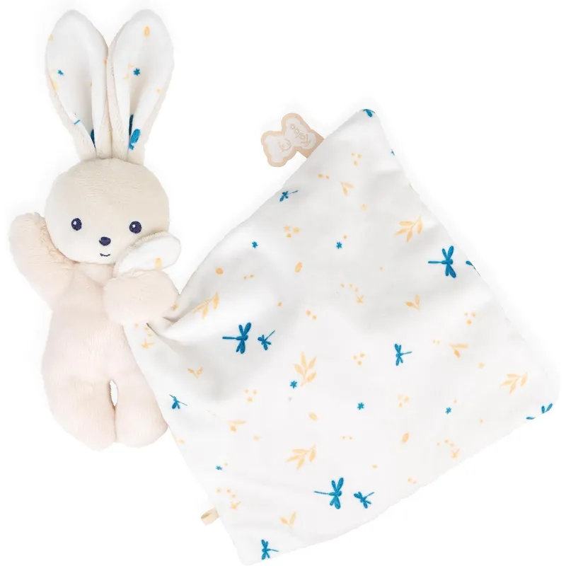 Kaloo - Doudou rabbit Square softness Delicate white - KLO-K972000 - Kaloo - Baby Comforter - Le Nuage de Charlotte