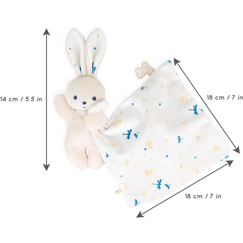 Kaloo - Doudou rabbit Square softness Delicate white - KLO-K972000 - Kaloo - Baby Comforter - Le Nuage de Charlotte