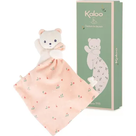 Kaloo - Doudou lapin Carré douceur Feuilles d'amour - KLO-K972005 - Kaloo - Mes Doudous - Le Nuage de Charlotte