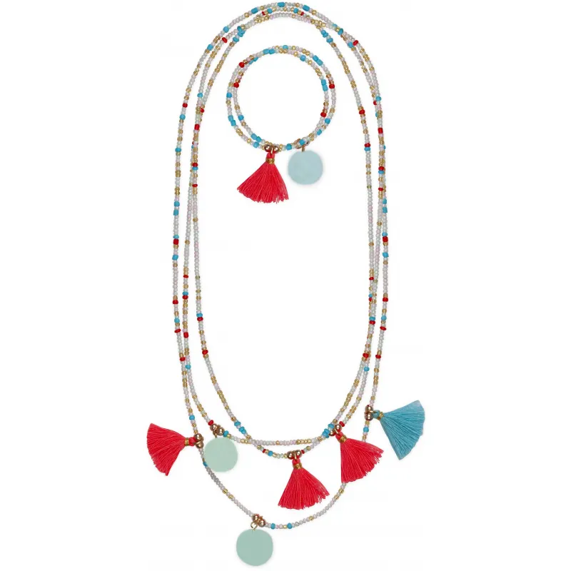 Fantastic Tassel Necklace & Bracelet set - GPR-86101 - Great Pretenders - Jewelry - Le Nuage de Charlotte