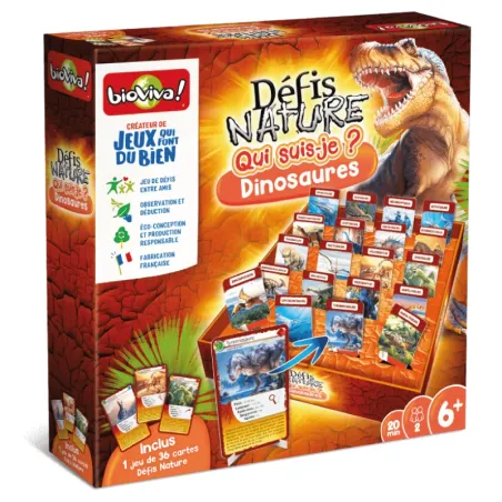 Défis Nature - Qui suis-je? - Dinosaures - BIOV-02884 - BioViva - Jeux de société - Le Nuage de Charlotte