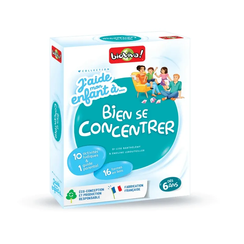 J'aide mon enfant à ... Bien ses concentrer - BIOV-02831 - BioViva - Coffrets éducatifs - Le Nuage de Charlotte