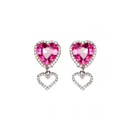 Earrings Boutique Heart Jewel Clip On - GPR-90611 - Great Pretenders - Jewelry - Le Nuage de Charlotte