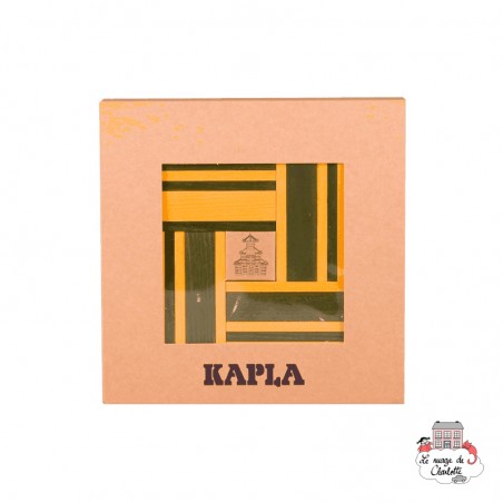 Kapla Color Book & Colours - dark green & yellow - KAP-KC23 - Kapla - Wooden blocks and boards - Le Nuage de Charlotte