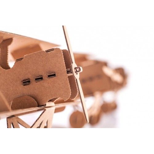 Biplane (natural) - LEO-L01032-N - Leolandia - Maquettes en carton - Le Nuage de Charlotte