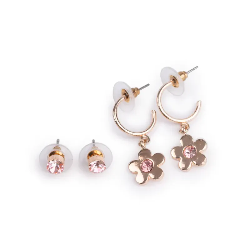 Earings Boutique Chic Bejewelled Blooms, 2 Pairs - GPR-92402 - Great Pretenders - Jewelry - Le Nuage de Charlotte