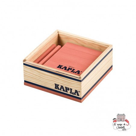 Kapla Color 40 Squares - pink - KAP-C40ROSE - Kapla - Wooden blocks and boards - Le Nuage de Charlotte