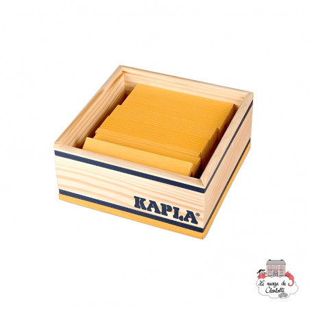 Kapla Couleur Carrés 40 - jaune - KAP-K1JAUNE - Kapla - Blocs et planchettes de bois - Le Nuage de Charlotte