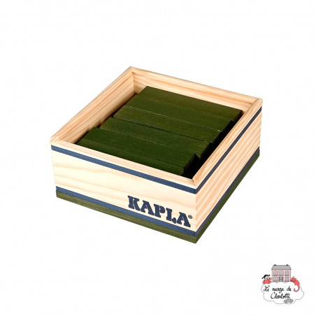 Kapla Color 40 Squares - green - KAP-K1BLVERT - Kapla - Wooden blocks and boards - Le Nuage de Charlotte