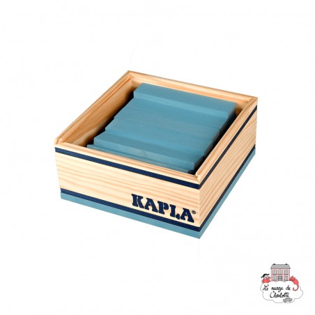 Kapla Color 40 Squares - light blue - KAP-C40BC - Kapla - Wooden blocks and boards - Le Nuage de Charlotte