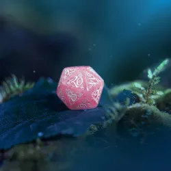 Elvish Shimmering pink & White Dice Set - QWO-SELV11 - Q Workshop - Dices, bags and other accessories - Le Nuage de Charlotte