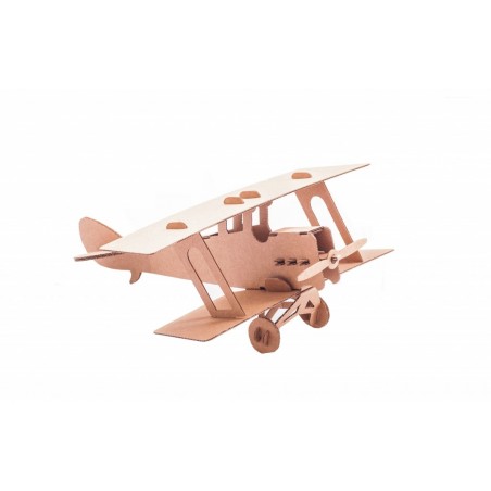 Biplane (natural) - LEO-L01032-N - Leolandia - Maquettes en carton - Le Nuage de Charlotte