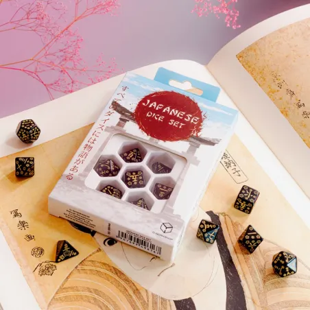 Japanese Dice Set: Deep Night Firefly - QWO-SKAN03 - Q Workshop - Dices, bags and other accessories - Le Nuage de Charlotte