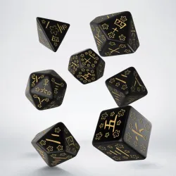 Japanese Dice Set: Deep Night Firefly - QWO-SKAN03 - Q Workshop - Dés, sacs et autres accessoires - Le Nuage de Charlotte