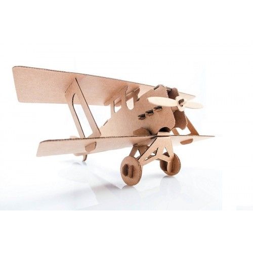 Biplane (natural) - LEO-L01032-N - Leolandia - Maquettes en carton - Le Nuage de Charlotte