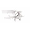 Biplane (white) - LEO-L01032-B - Leolandia - Maquettes en carton - Le Nuage de Charlotte