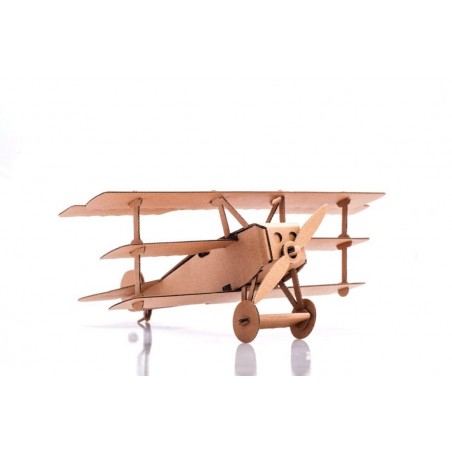 Red Baron Triplane (natural) - LEO-L01033 - Leolandia - Maquettes en carton - Le Nuage de Charlotte