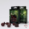 Elvish Dice Set - Black & red [7 dices] - QWO-SELV06 - Q Workshop - Dices, bags and other accessories - Le Nuage de Charlotte