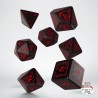 Elvish Dice Set - Black & red [7 dices] - QWO-SELV06 - Q Workshop - Dices, bags and other accessories - Le Nuage de Charlotte