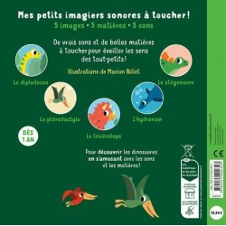 Drôles de dinos 5 sons à écouter, 5 matières à toucher