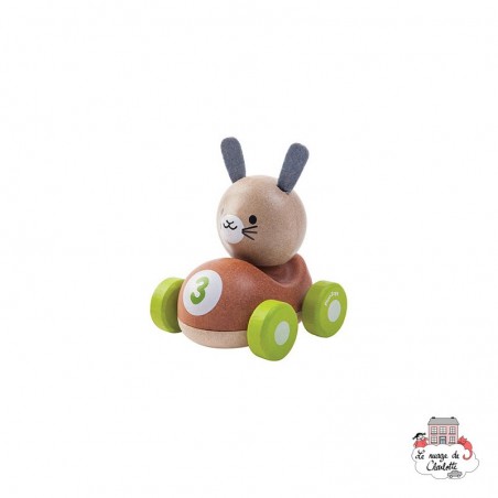 Lapin de course - PLT-5680 - PlanToys - Jouets à pousser - Le Nuage de Charlotte