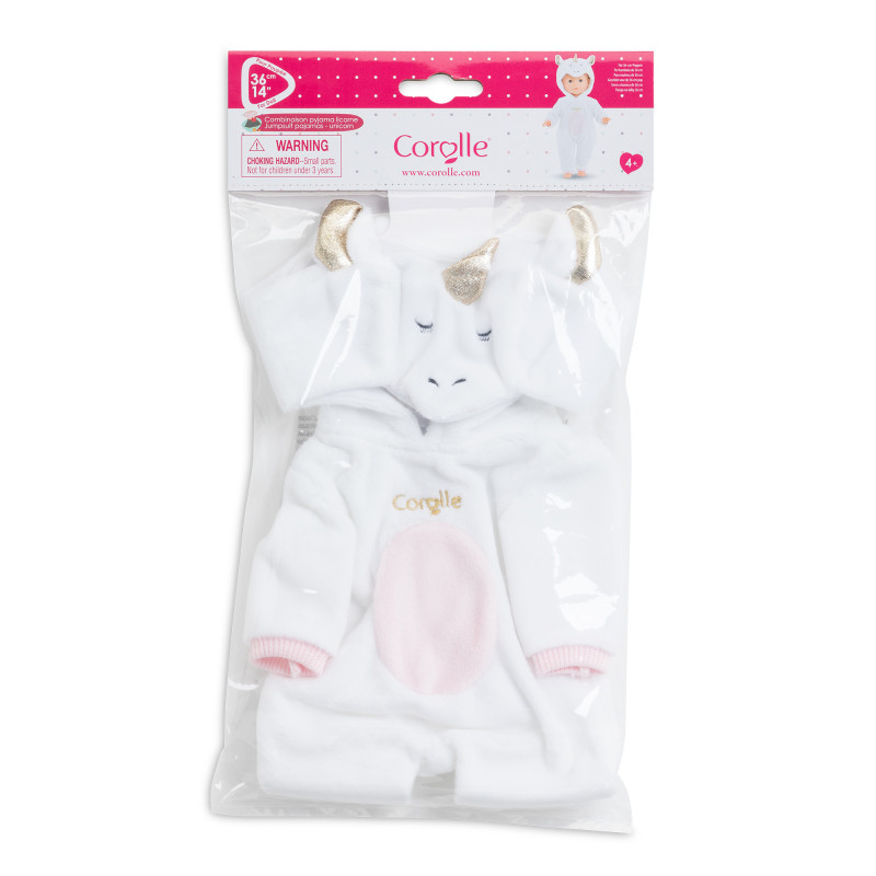 Unicorn pajamas for "ma Corolle" doll