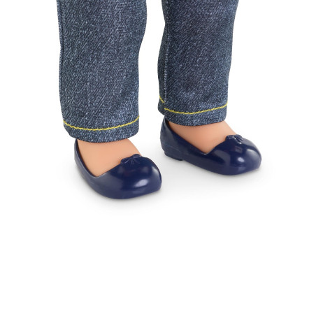 Navy Blue Ballerinas for "ma Corolle" Doll