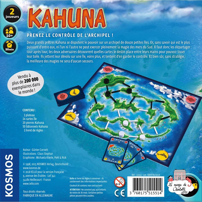 Kahuna - IEL-51551 - Iello - Jeux de société - Le Nuage de Charlotte