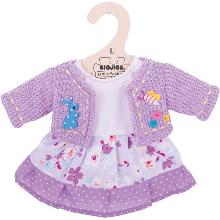 Robe et cardigan lilas