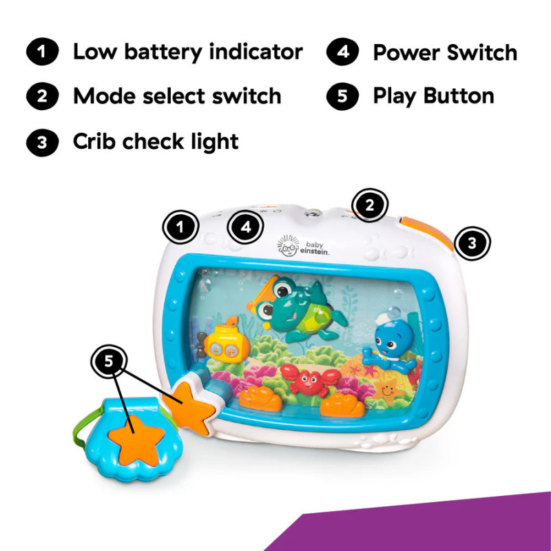 Baby Einstein - Sea Dreams Soother Musical Crib Toy and Sound Machine