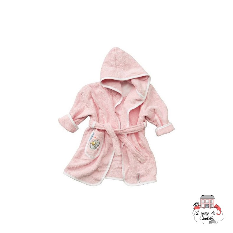 Peignoir de bain (T86/92) - Humphrey's Corner rose - BBJ-pbhumpros - bébé-jou - Trousses et linge de bain - Le Nuage de Charl...